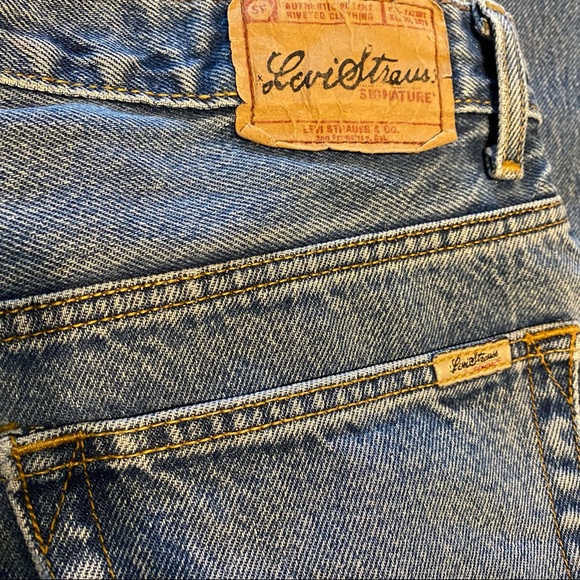 Vintage Levi Strauss Signature W33 Regular Fit Light Jean Naturally Distressed - Picture 2 of 9